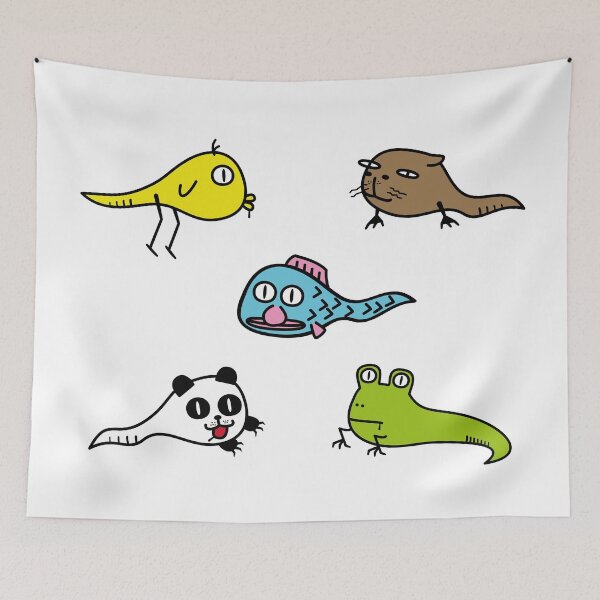Item preview, Cute Obake Ghost Collection – Funny Chick Capybara Fish Panda Frog Gift for Animal Lovers designed and sold by Wurstlady.
