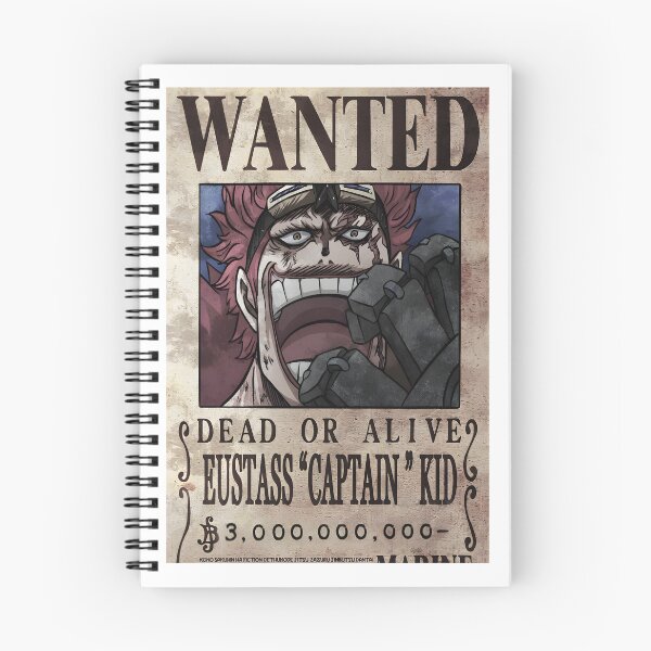 Item preview, Eustass Kid Wanted Poster Inspired Anime Pirate Design designed and sold by StrangeDesigns.