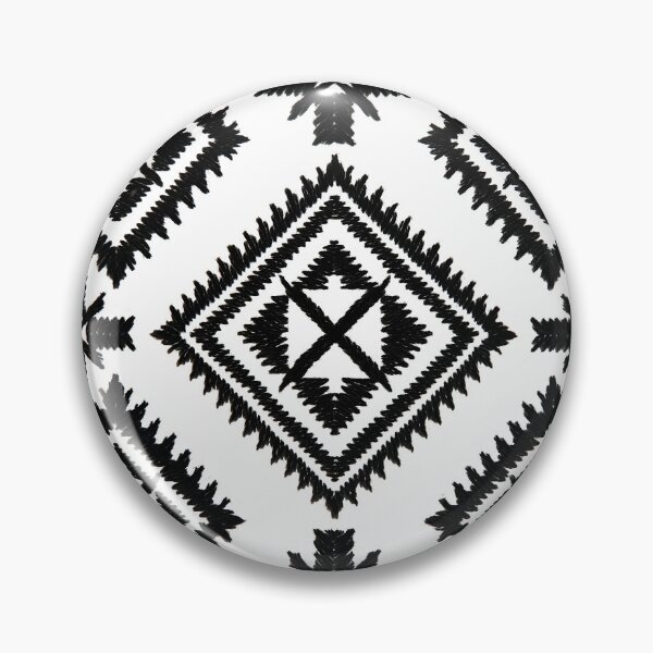Item preview, Monochrome Ukrainian Cross Stitch Ethnic Geometric Pattern designed and sold by Holub Art Studio & design.