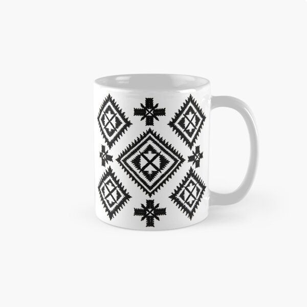 Item preview, Monochrome Ukrainian Cross Stitch Ethnic Geometric Pattern designed and sold by Holub Art Studio & design.