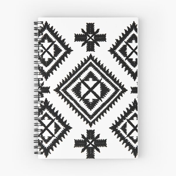 Item preview, Monochrome Ukrainian Cross Stitch Ethnic Geometric Pattern designed and sold by Holub Art Studio & design.
