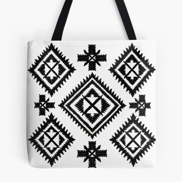 Item preview, Monochrome Ukrainian Cross Stitch Ethnic Geometric Pattern designed and sold by Holub Art Studio & design.