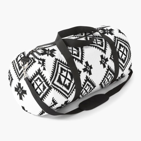 Item preview, Monochrome Ukrainian Cross Stitch Ethnic Geometric Pattern designed and sold by Holub Art Studio & design.
