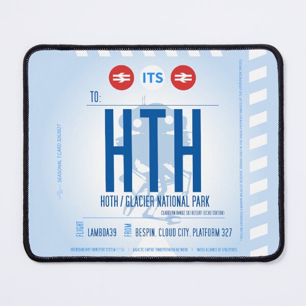 Artikelvorschau, Hoth. Glacier National Park Boarding Pass (Interplanetary Space Travel Ticket Collection) entworfen und verkauft von BGALAXY.