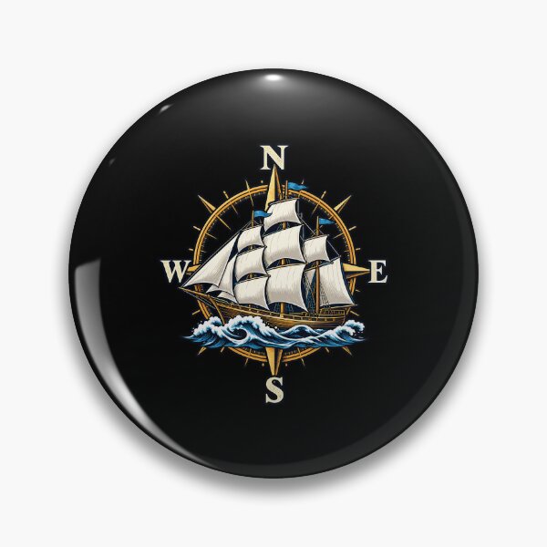 Item preview, Compass Sailing Ship Boat Sailor Nautic designed and sold by stmpdwrld.