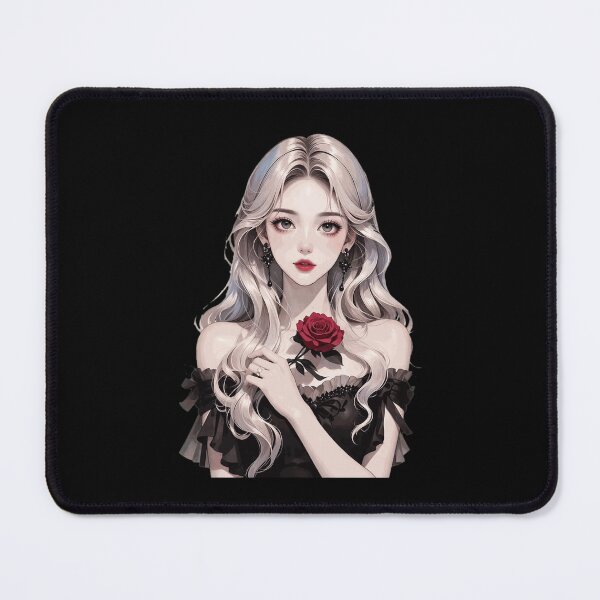 Item preview, Elegant Anime Girl Rose Black Dress Art designed and sold by Tattiana02ac.