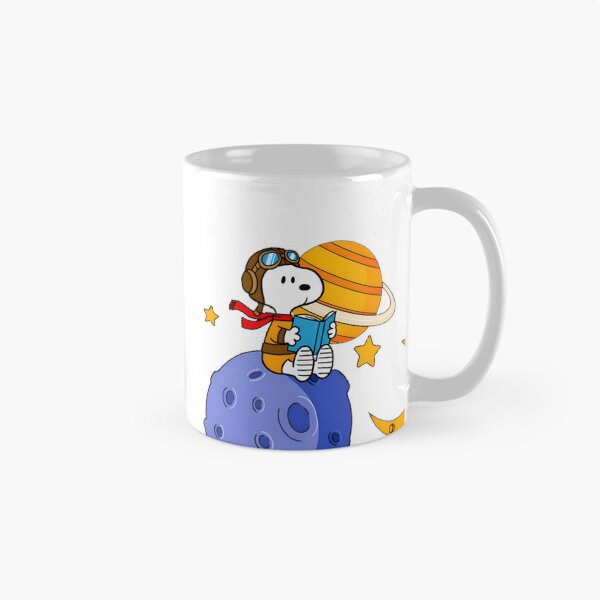 Item preview, Snoopy Relaxing and Reading a Book on the Moon Illustration designed and sold by Trendy Tee.