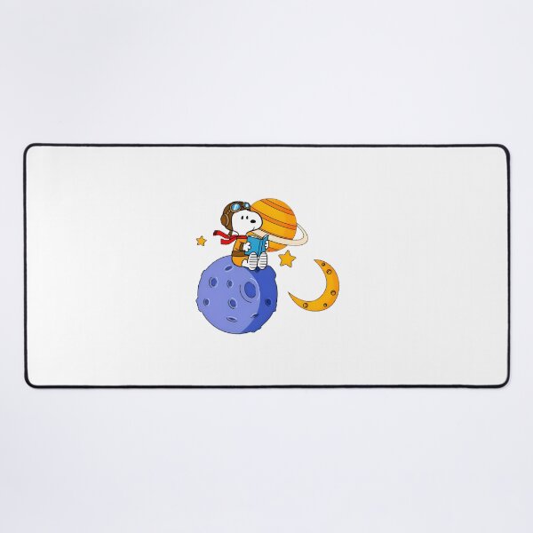 Item preview, Snoopy Relaxing and Reading a Book on the Moon Illustration designed and sold by Trendy Tee.
