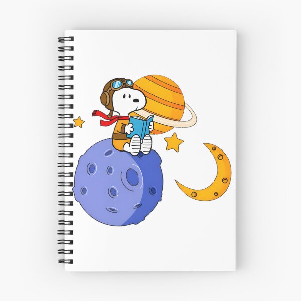 Item preview, Snoopy Relaxing and Reading a Book on the Moon Illustration designed and sold by Trendy Tee.