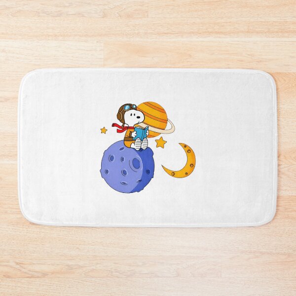 Item preview, Snoopy Relaxing and Reading a Book on the Moon Illustration designed and sold by Trendy Tee.