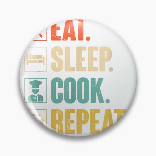 Item preview, Eat Sleep Cook Repeat Funny Vintage Cook Cooking Chef T-Shirt designed and sold by Cafe18.