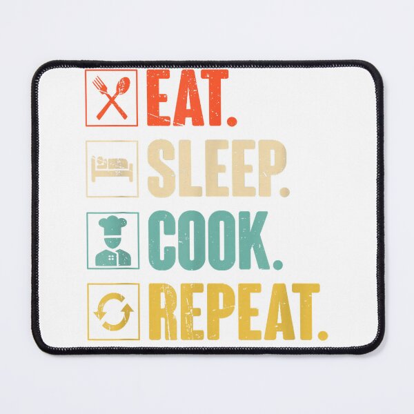 Item preview, Eat Sleep Cook Repeat Funny Vintage Cook Cooking Chef T-Shirt designed and sold by Cafe18.