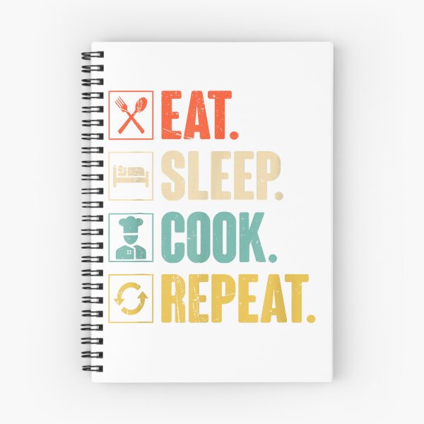 Item preview, Eat Sleep Cook Repeat Funny Vintage Cook Cooking Chef T-Shirt designed and sold by Cafe18.