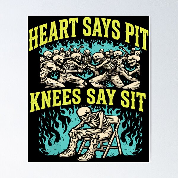 Item preview, Heart Says Pit Knees Say Sit  designed and sold by BullShitShop23.