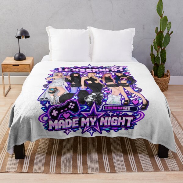 Item preview, LE SSERAFIM Made My Night Neon Digital Futuristic Kpop Merch designed and sold by Valereekmerch.