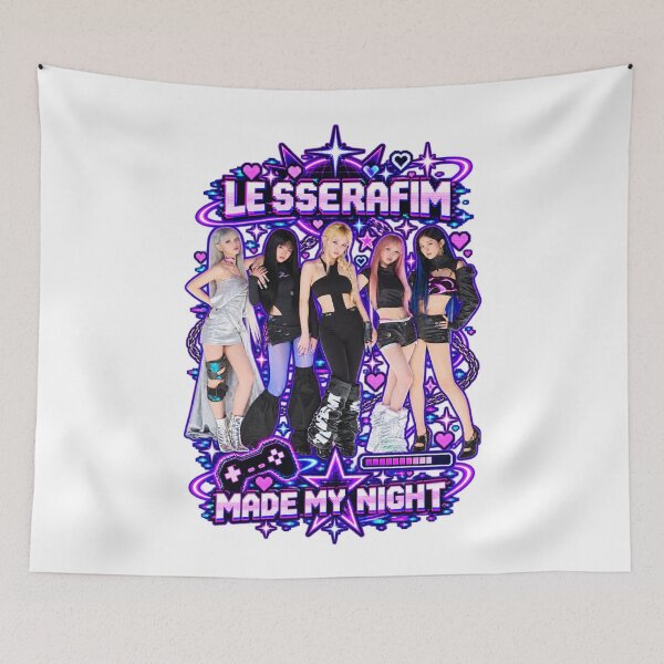 Item preview,  LE SSERAFIM Made My Night Neon Digital Futuristic Kpop Merch designed and sold by Valereekmerch.