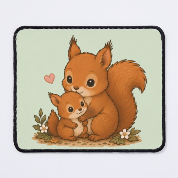 Item preview, Mum & Baby Red Squirrel designed and sold by MellowMunchkins.