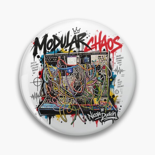 Item preview, Modular Chaos – Analog Synth Patch Cable Graffiti Art designed and sold by NicolaDudich.