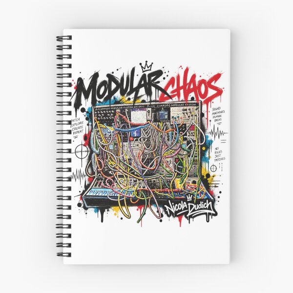 Item preview, Modular Chaos – Analog Synth Patch Cable Graffiti Art designed and sold by NicolaDudich.