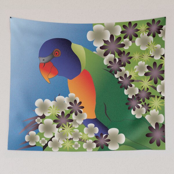 Item preview, Rainbow Lorikeet illustration designed and sold by JelliGraphy.