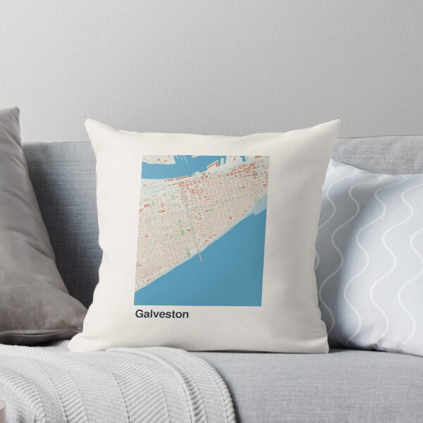 Aperçu de l'œuvre Carte minimaliste de Galveston créée et vendue par MapsNerd.