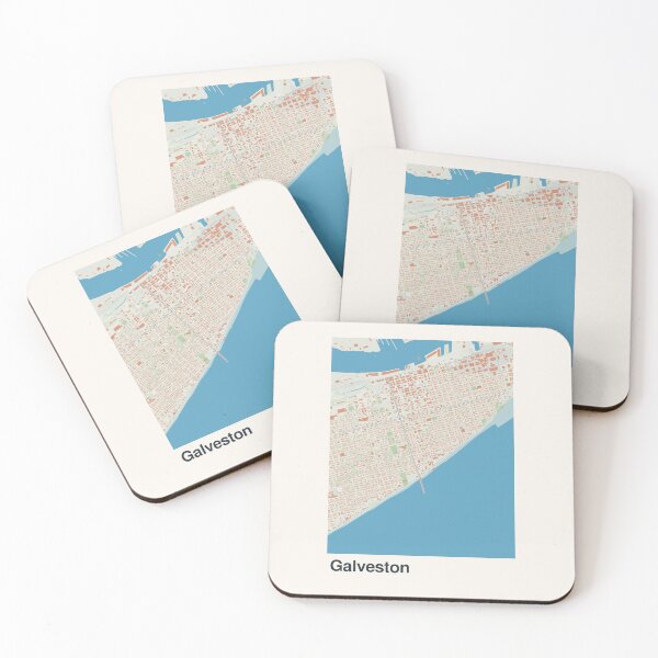 Item preview, Galveston Minimalistic Map Art designed and sold by MapsNerd.