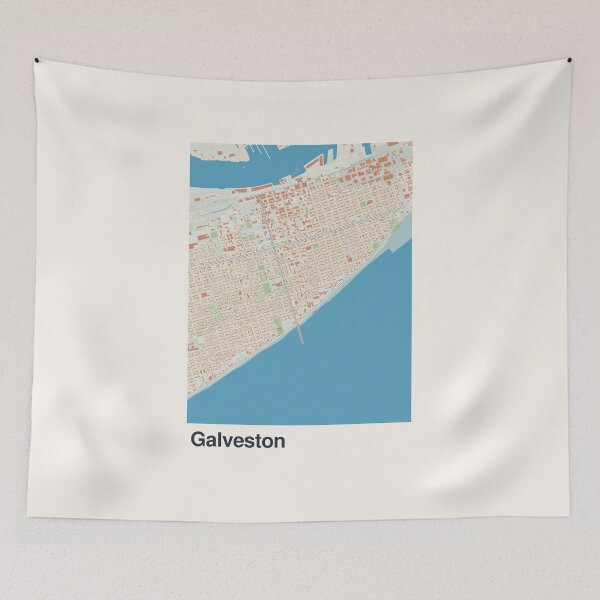 Item preview, Galveston Minimalistic Map Art designed and sold by MapsNerd.