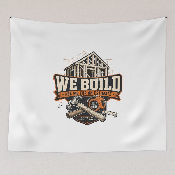Item preview, Home Construction / We Build Homes Design designed and sold by GoodPlaceToShop.