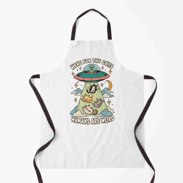 Item preview, Here for the Cats, Humans Are Weird – Alien Cat Abduction designed and sold by H-Tsvetkova.
