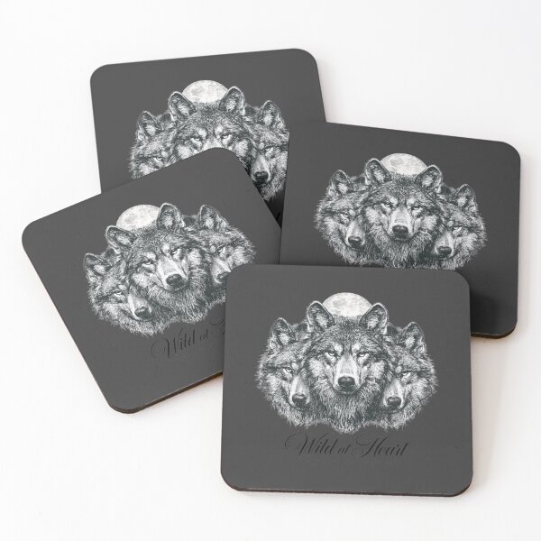 Item preview, Wild at Heart Three Wolves Moon Pack Loyalty designed and sold by NicolasGlowArt.