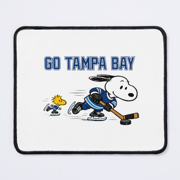 Item preview, Snoopy Playing Ice Hockey with Tampa Bay Lightning Inspired Design designed and sold by loui27.