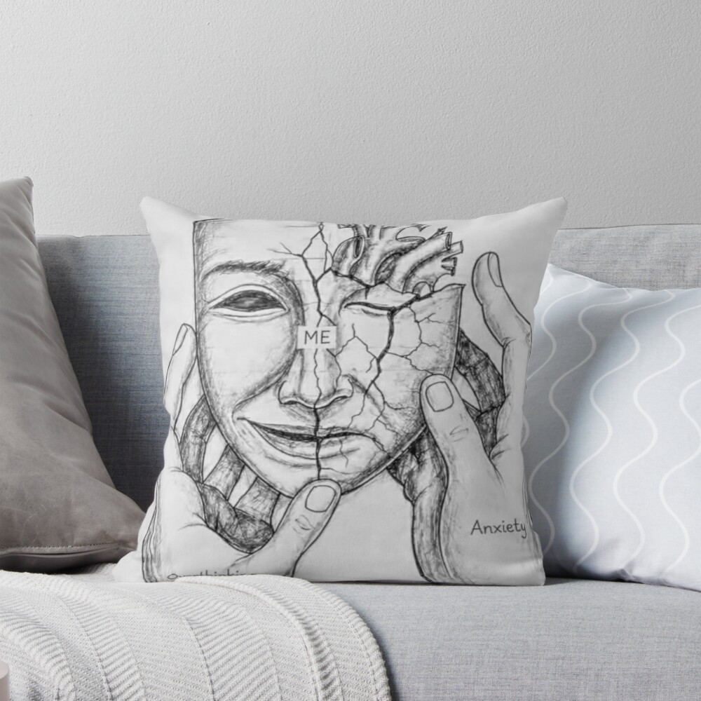 Item preview, Throw Pillow designed and sold by Rebel73Ink.