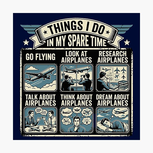 Item preview, Things I Do In My Spare Time Aviation Enthusiast designed and sold by SofiBlair.