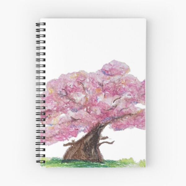 Item preview, Cherry Blossom Tree - Pink Sakura Oil Pastel Art designed and sold by MOE'S LITTLE GALLERY.