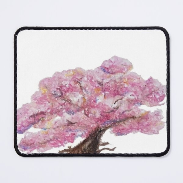 Item preview, Cherry Blossom Tree - Pink Sakura Oil Pastel Art designed and sold by MOE'S LITTLE GALLERY.
