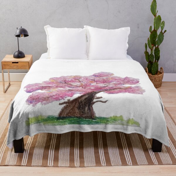 Item preview, Cherry Blossom Tree - Pink Sakura Oil Pastel Art designed and sold by MOE'S LITTLE GALLERY.