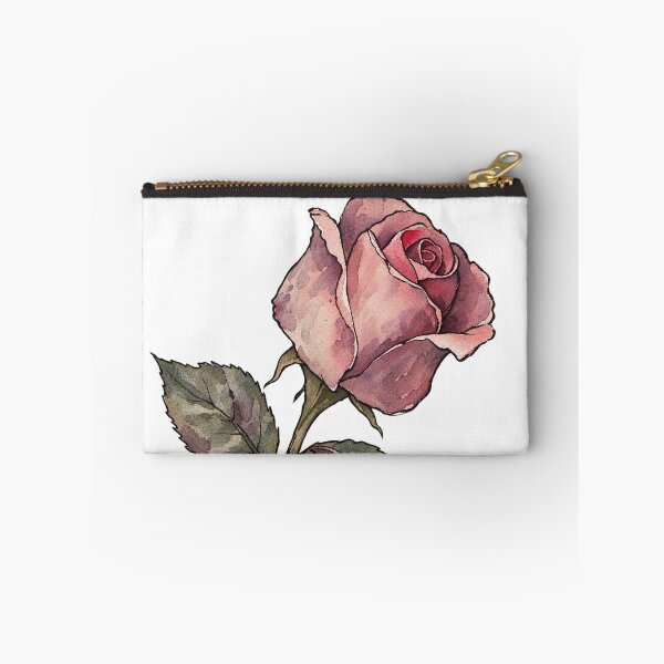 Item preview, Dusty Pink Watercolor Rose in Half Bloom designed and sold by Jessie's Palette.