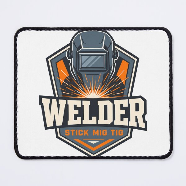Item preview, Welder Badge Modern Industrial Emblem Trade Gift designed and sold by BoosterShop.