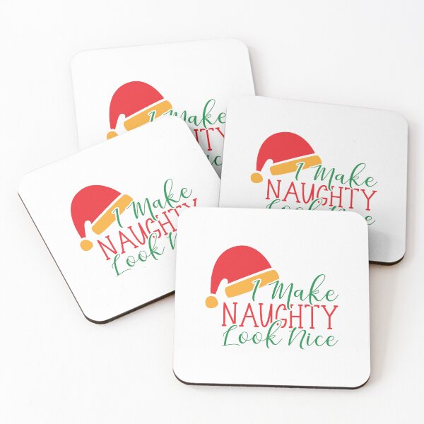 Item preview, I Make Naughty Look Nice Funny Christmas Dog Design designed and sold by Palette & Hue.