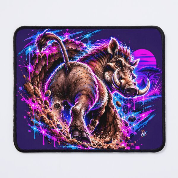 Item preview, Fierce Warthog Digging Up Dirt in Savannah designed and sold by srangiem-cc.