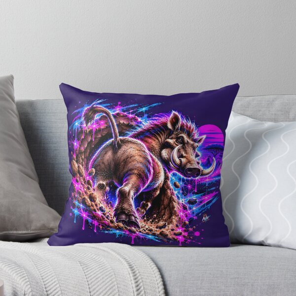 Item preview, Fierce Warthog Digging Up Dirt in Savannah designed and sold by srangiem-cc.