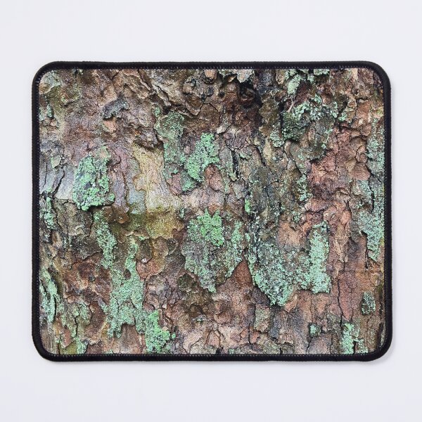 Item preview, Tree Bark Texture with Green Lichen — Natural Forest Photography designed and sold by patterncrow.