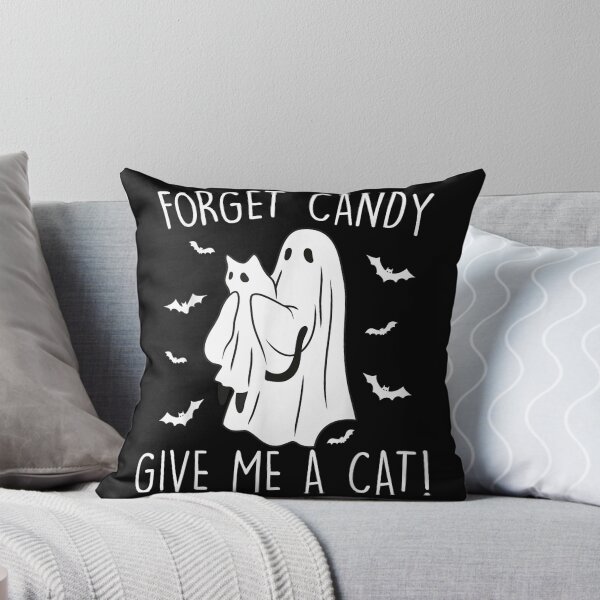 Item preview, Funny Halloween Cat Ghost Forget Candy Give Me Cat Halloween designed and sold by TaraxDoolittle.