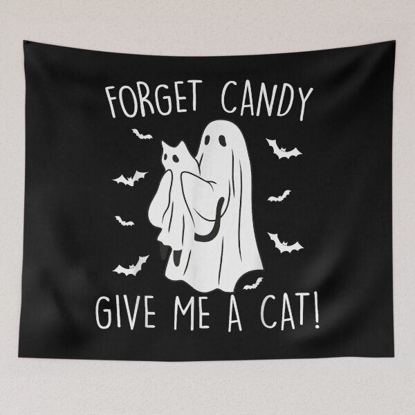 Item preview, Funny Halloween Cat Ghost Forget Candy Give Me Cat Halloween designed and sold by TaraxDoolittle.