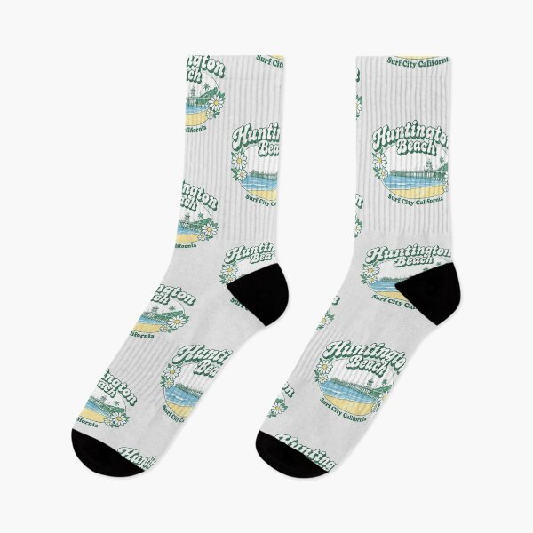 Item preview, Huntington Beach Surf City California Retro Beach Wave designed and sold by HowToCanadian.
