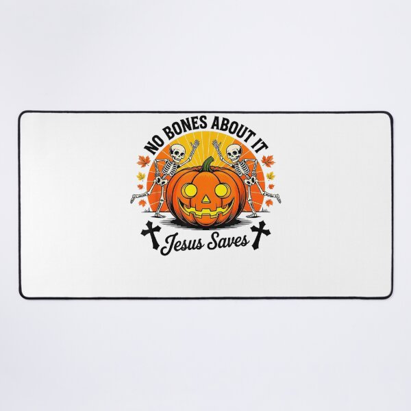 Item preview, Funny No Bones About Jesus Saves Pumpkin Skeleton Halloween designed and sold by TaraxDoolittle.
