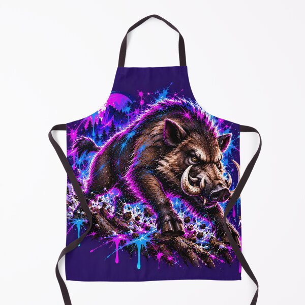 Item preview, Powerful Wild Boar Charging Through Forest Terrain designed and sold by srangiem-cc.
