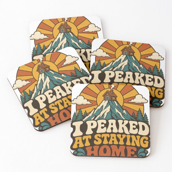 Artikelvorschau, I Peaked At Staying Home Retro Groovy Introvertiert Lustiges Geschenk entworfen und verkauft von BoosterShop.