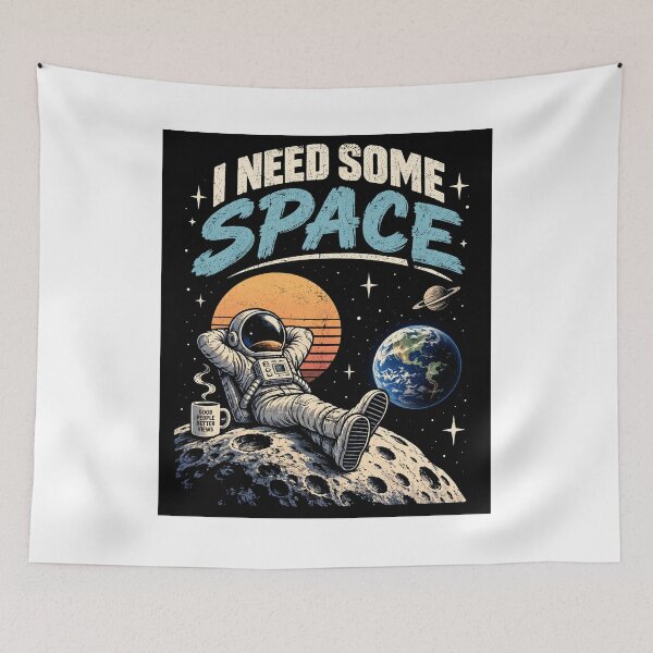 Item preview, I Need Some Space Funny Astronaut designed and sold by ABprintstudio.