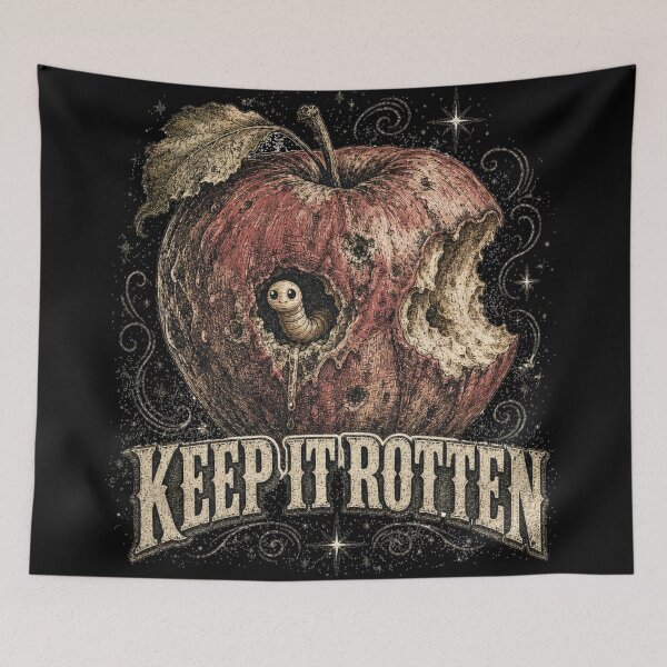 Item preview, Keep It Rotten Vintage Apple Worm Grunge designed and sold by Yellowriversss.